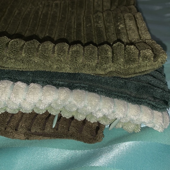 6 New Pillow Covers Corduroy like Fabric Bundle in Earth Tones New - Picture 14 of 16